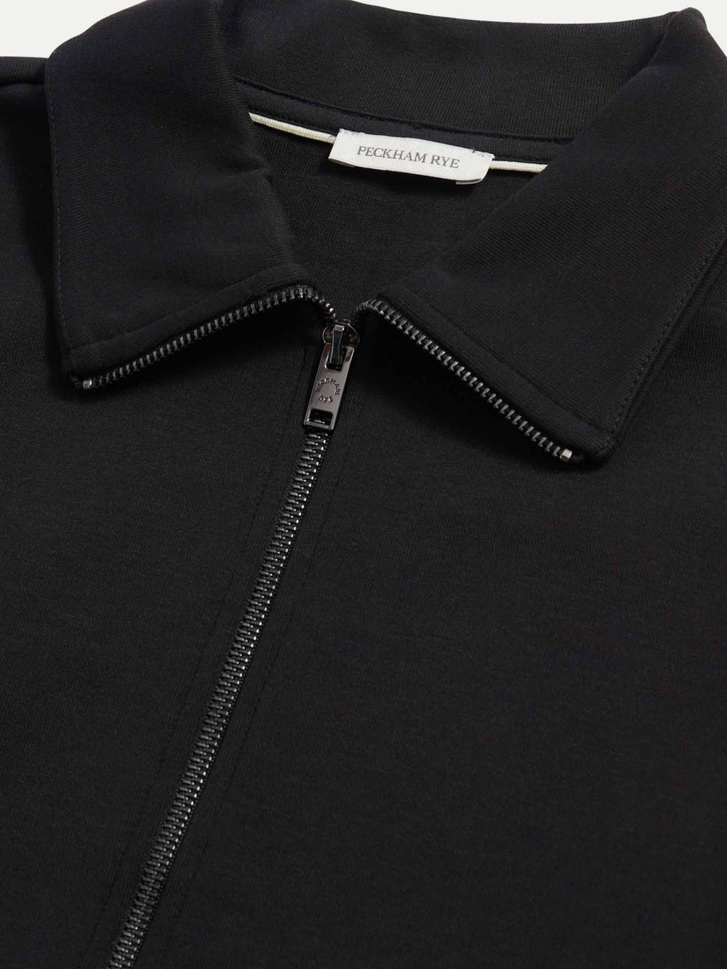 Black Interlock Zip Funnel Sweatshirt for Casual Wear