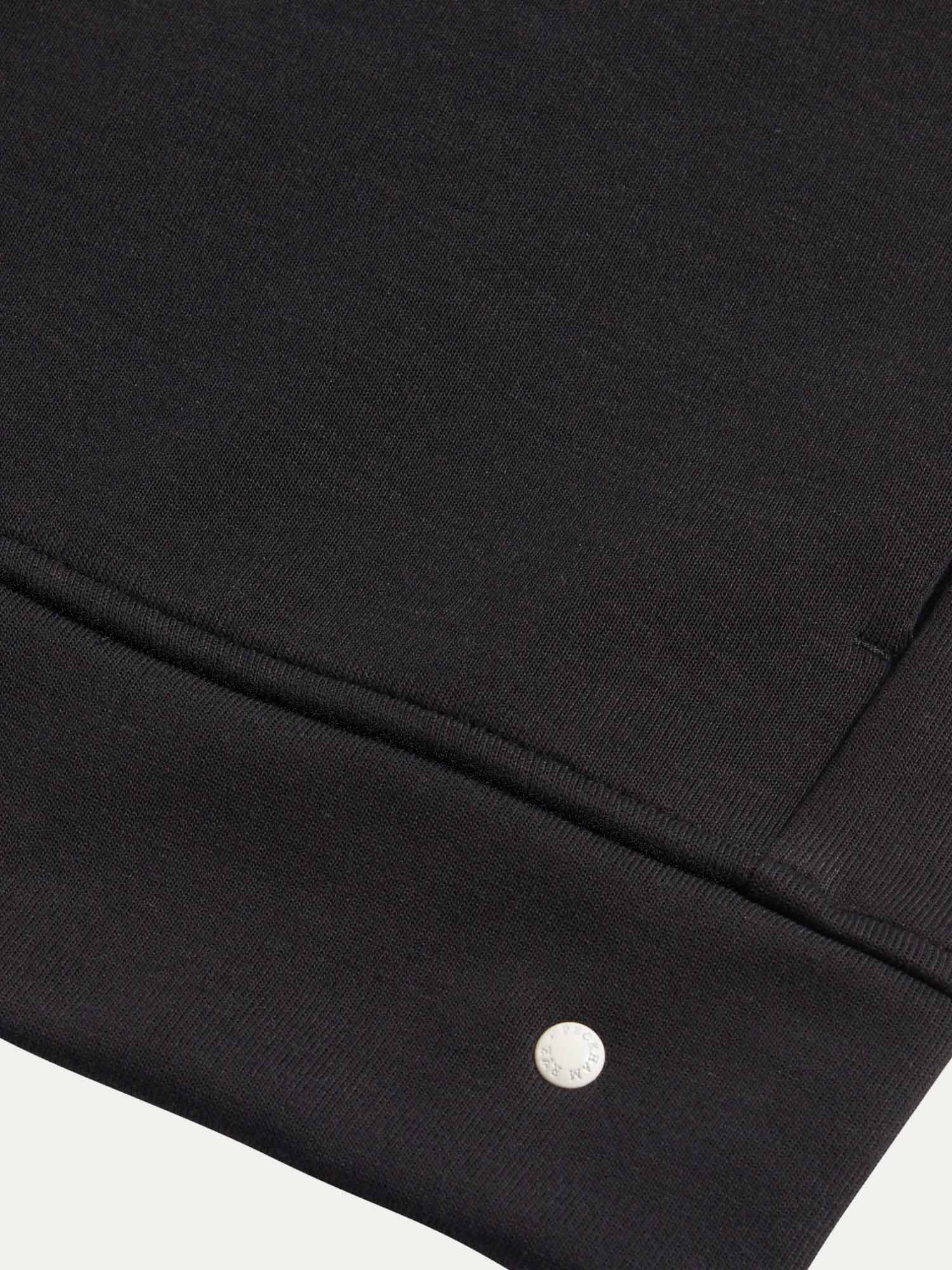 Black Interlock Zip Funnel Sweatshirt for Casual Wear