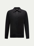 Black Interlock Zip Funnel Sweatshirt for Casual Wear
