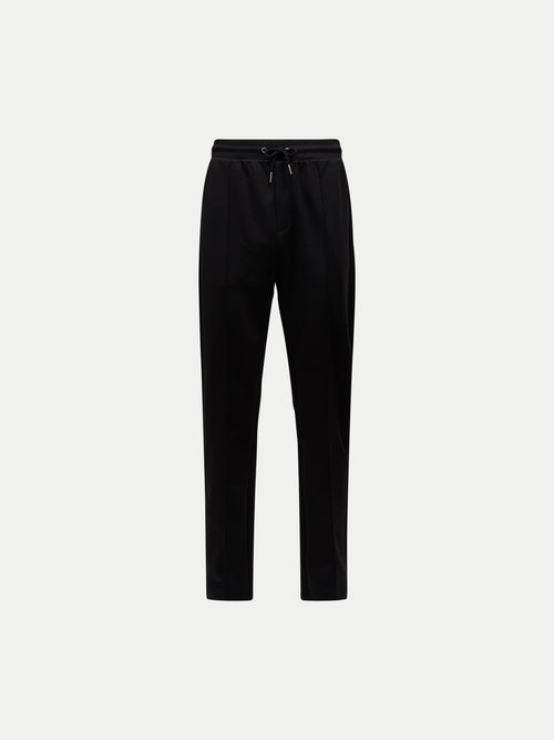 Black Jersey Interlock Jogger Pants for Casual Wear and Comfort
