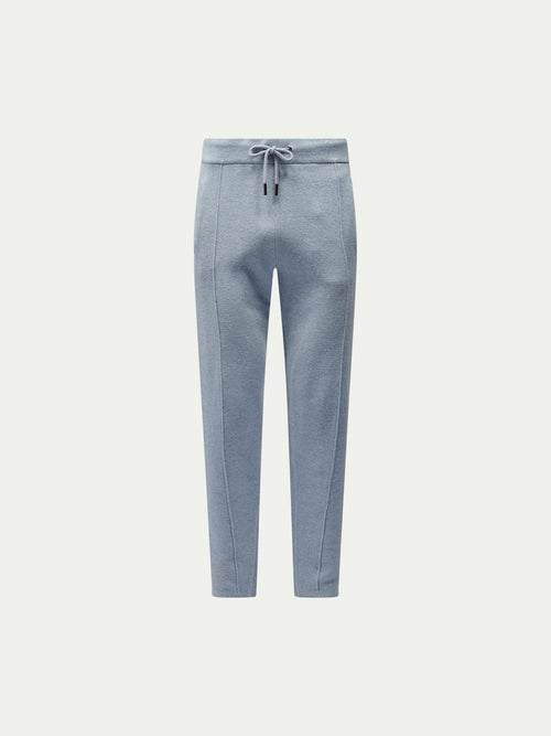 Blue Blizzard Knit Jogger Pants for Comfortable Casual Wear