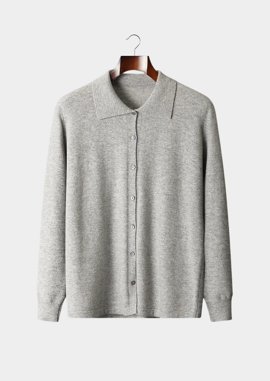 Cashmere Polo Cardigan for Women - Soft 100% Cashmere Knit Sweater