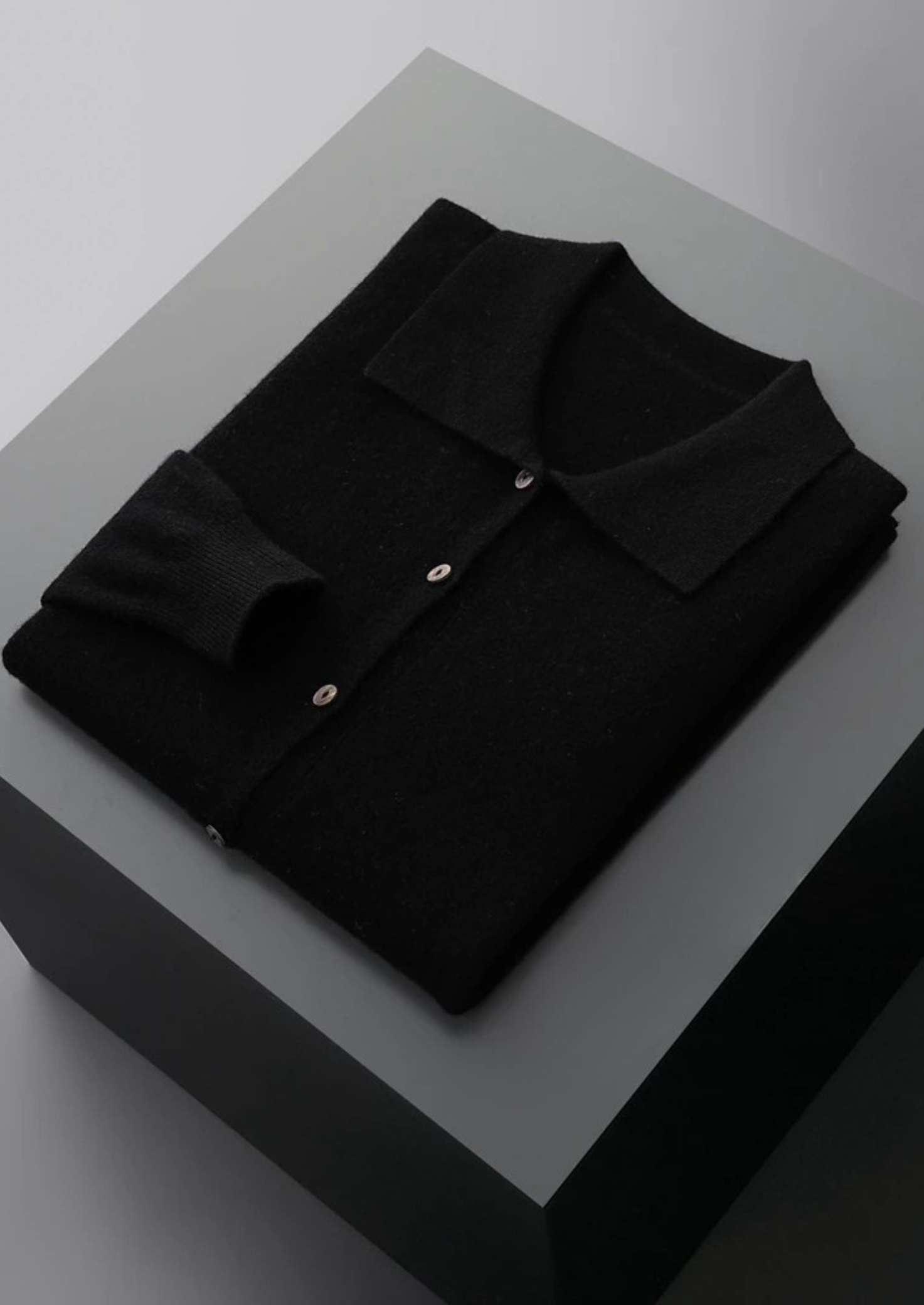 Cashmere Polo Cardigan for Women - Soft 100% Cashmere Knit Sweater