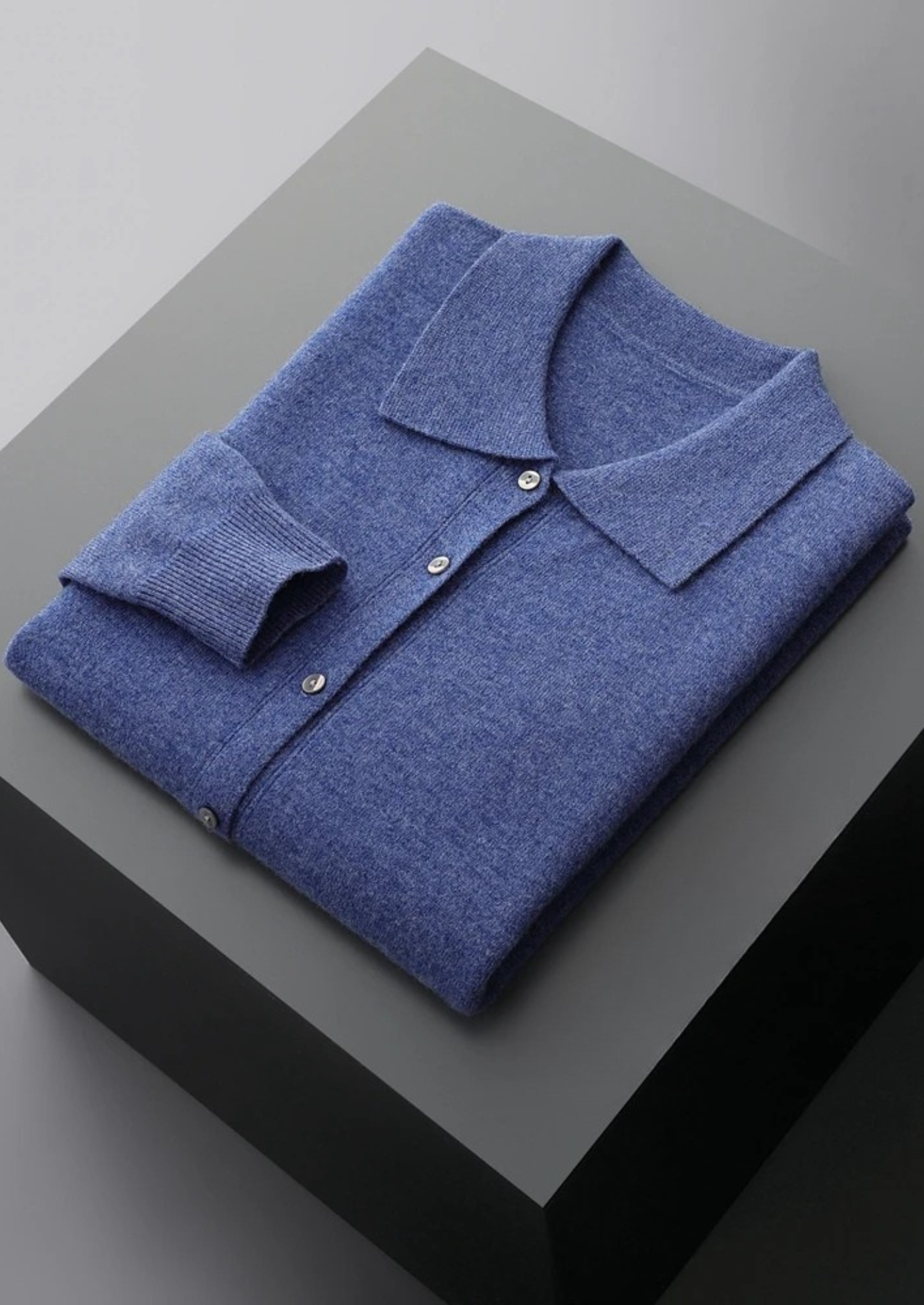 Cashmere Polo Cardigan for Women - Soft 100% Cashmere Knit Sweater