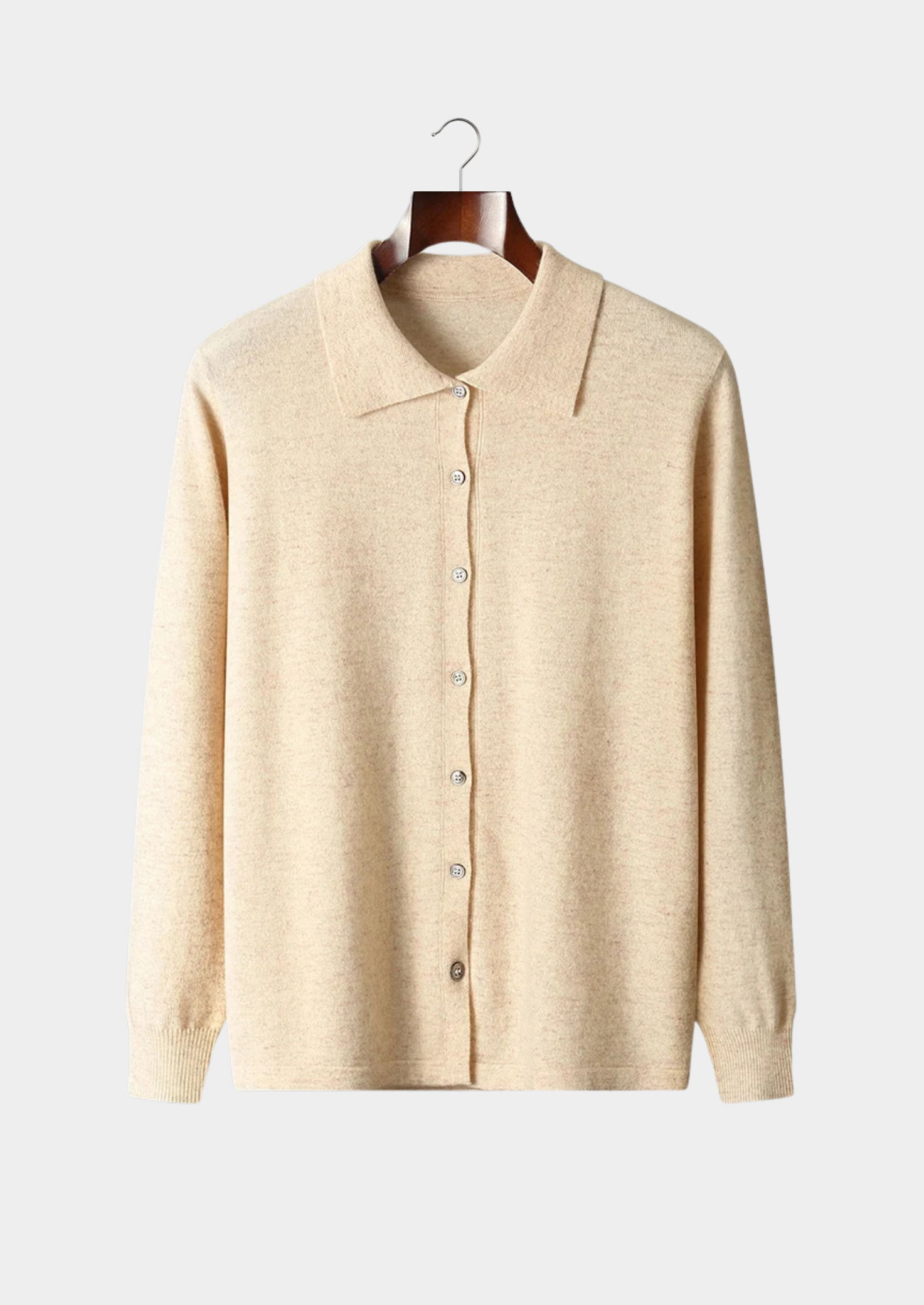 Cashmere Polo Cardigan for Women - Soft 100% Cashmere Knit Sweater