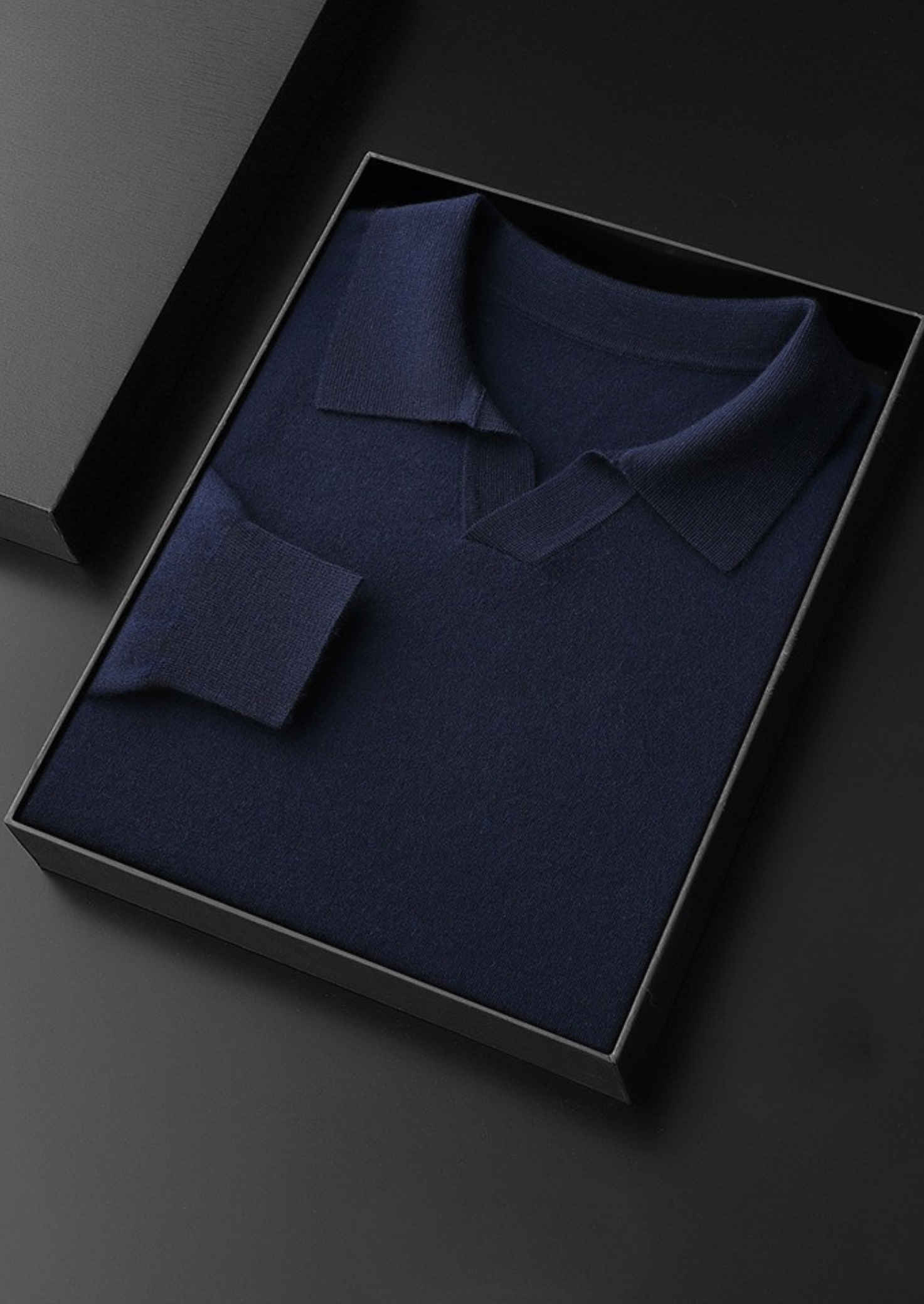 Cashmere Polo Sweater - Buttonless Design for Casual Wear - 100% Cashmere