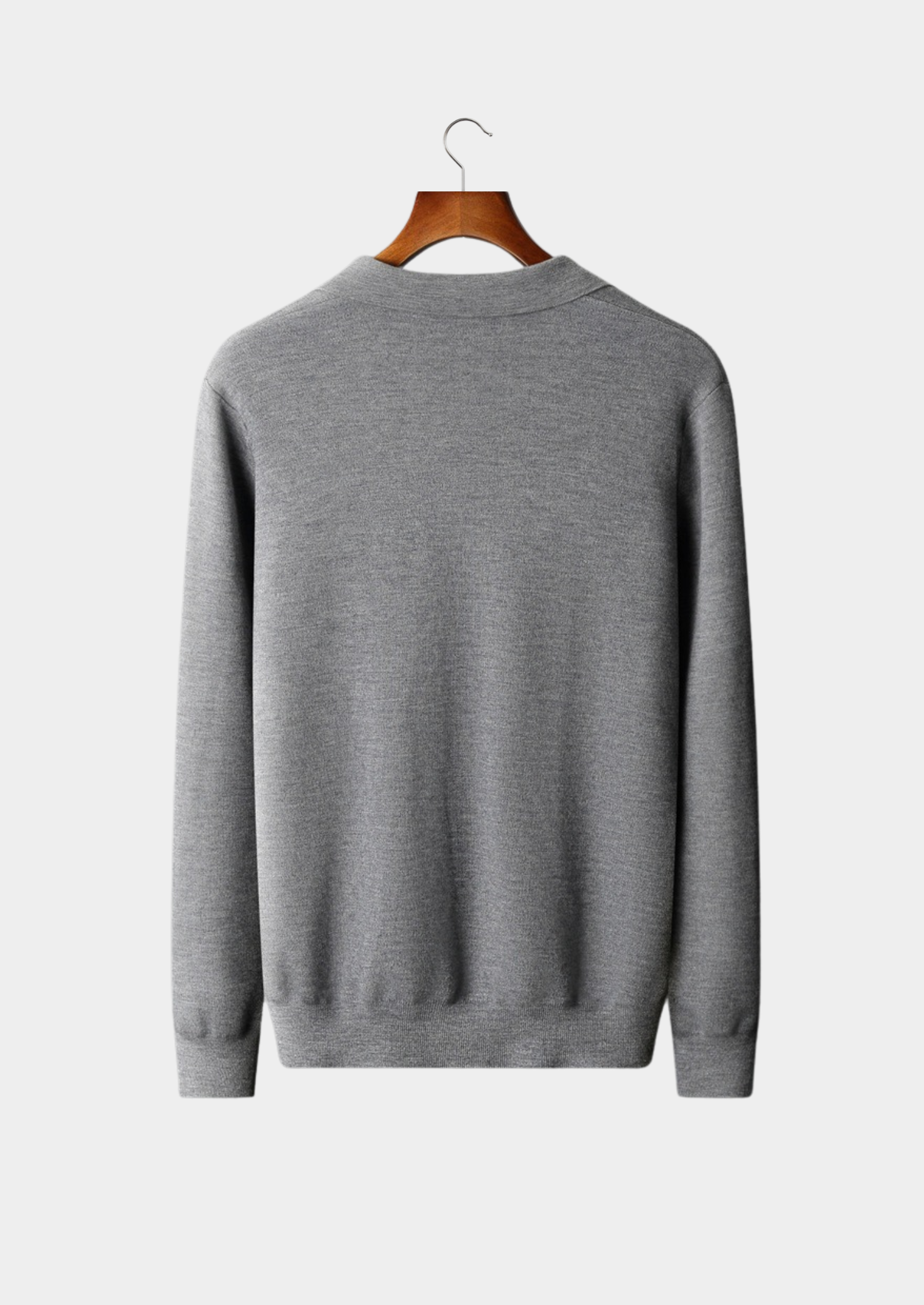 Cashmere Polo Sweater - Buttonless Design for Casual Wear - 100% Cashmere