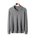 Cashmere Polo Sweater - Buttonless Design for Casual Wear - 100% Cashmere
