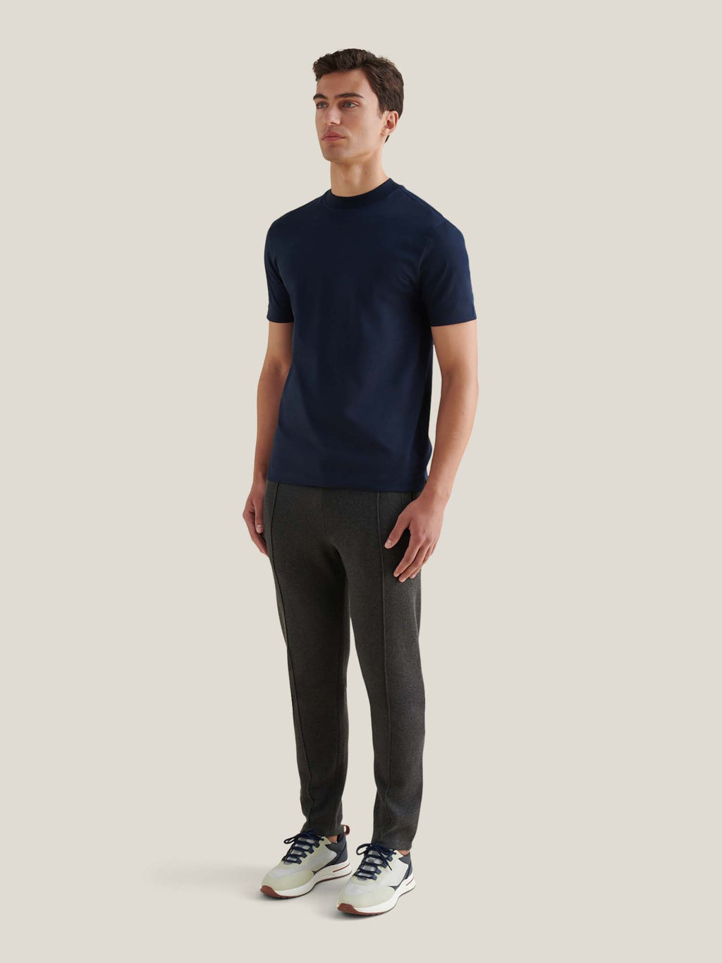 Charcoal Grey Knit Jogger Pants for Men - Comfortable Casual Wear