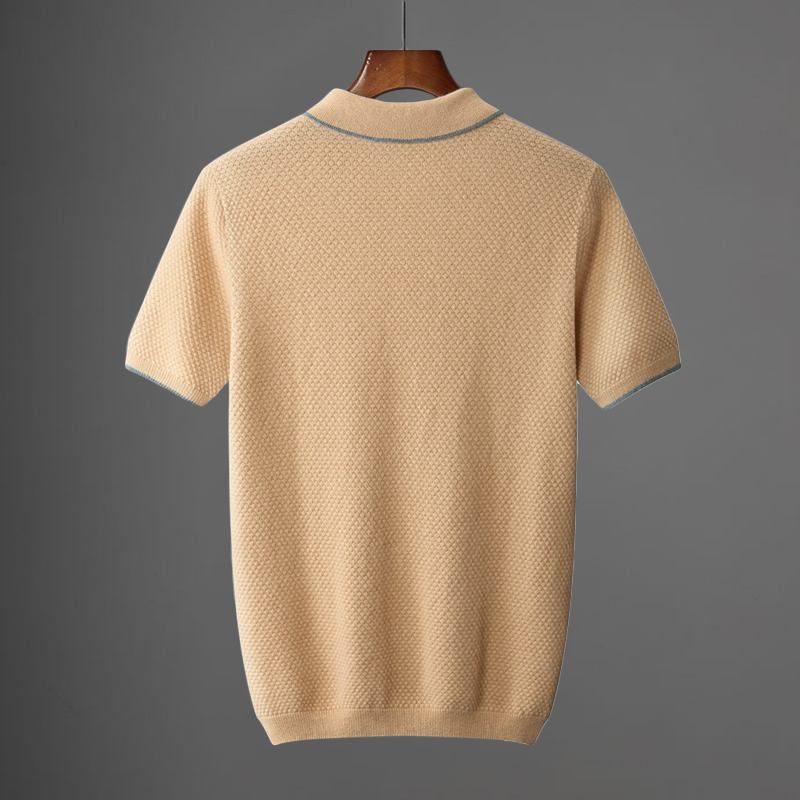 Classic Cotton Polo Shirt for Men - Casual Wear - Mykonos Style