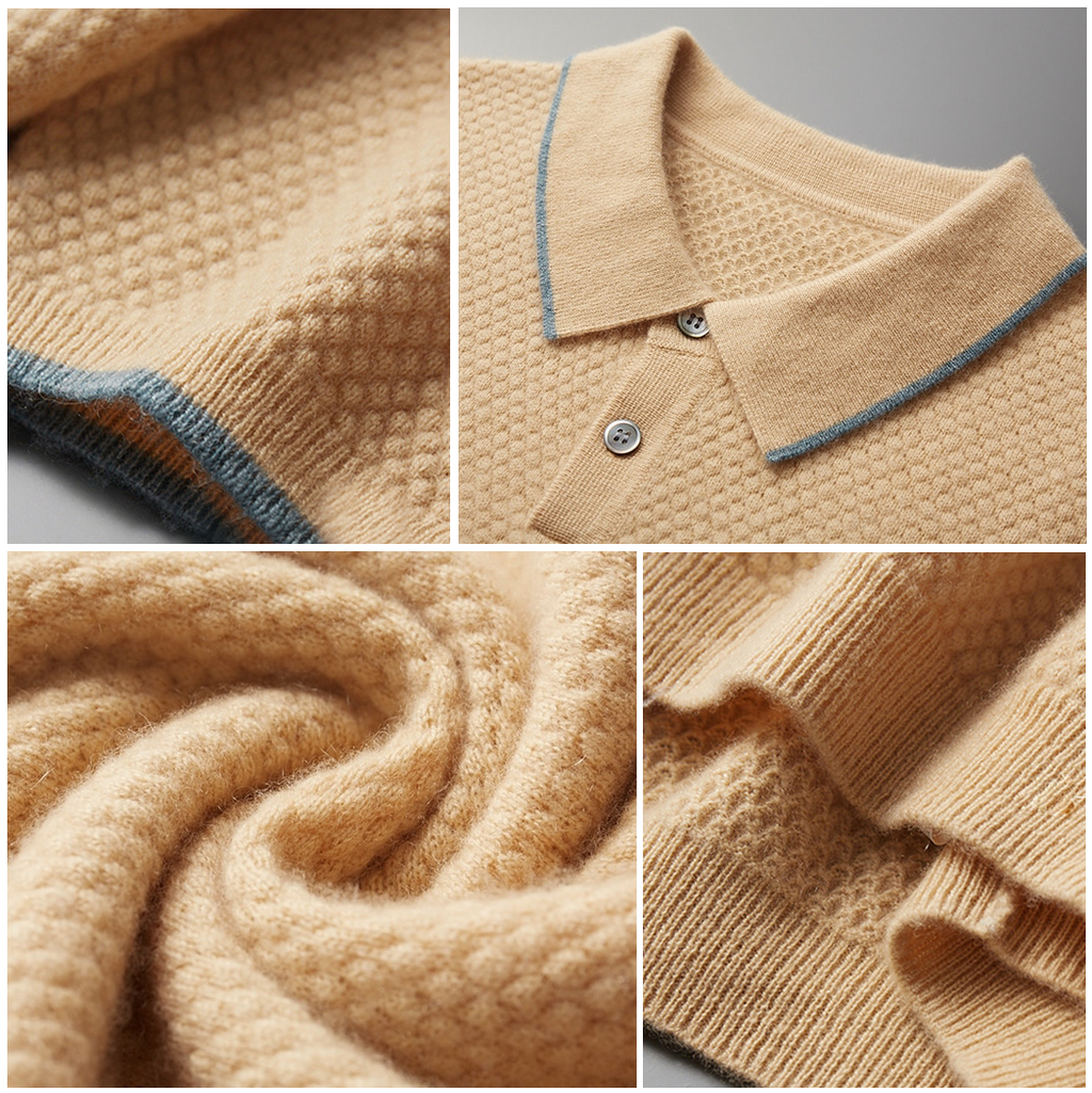 Classic Cotton Polo Shirt for Men - Casual Wear - Mykonos Style