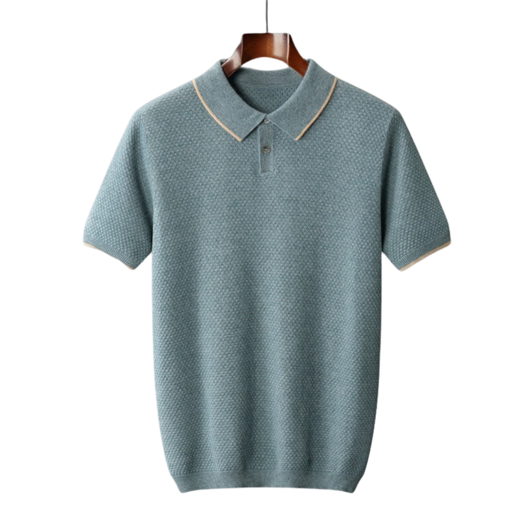 Classic Cotton Polo Shirt for Men - Casual Wear - Mykonos Style