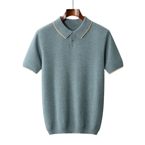 Classic Cotton Polo Shirt for Men - Casual Wear - Mykonos Style