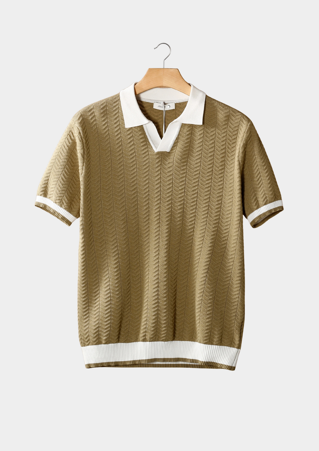 Contrast Textured Polo Shirt for Men - Casual Wear, Comfortable Fit