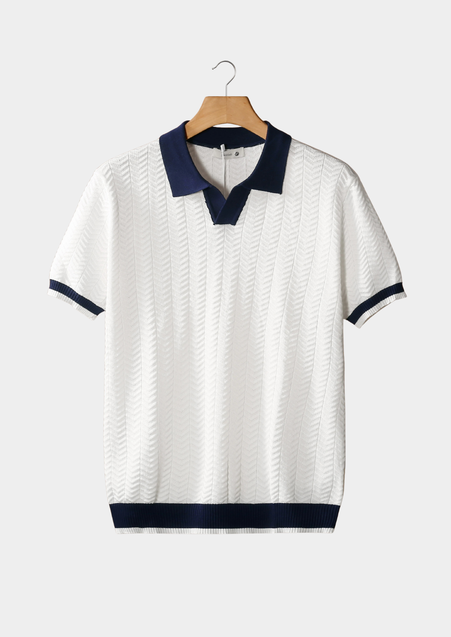 Contrast Textured Polo Shirt for Men - Casual Wear, Comfortable Fit