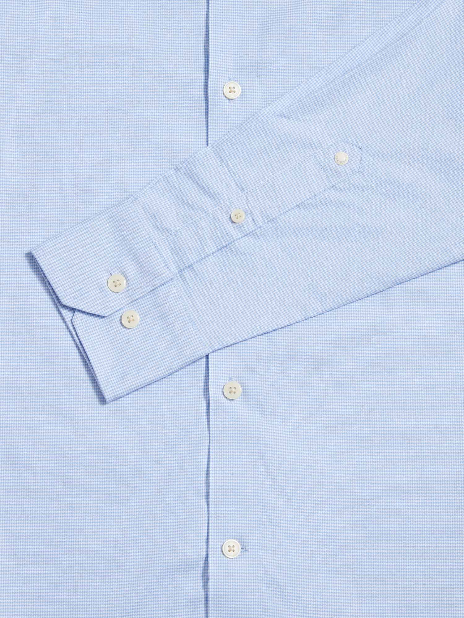 Cutaway Collar Shirt for Men in Blue Blizzard - Cotton Casual Wear