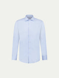 Cutaway Collar Shirt for Men in Blue Blizzard - Cotton Casual Wear