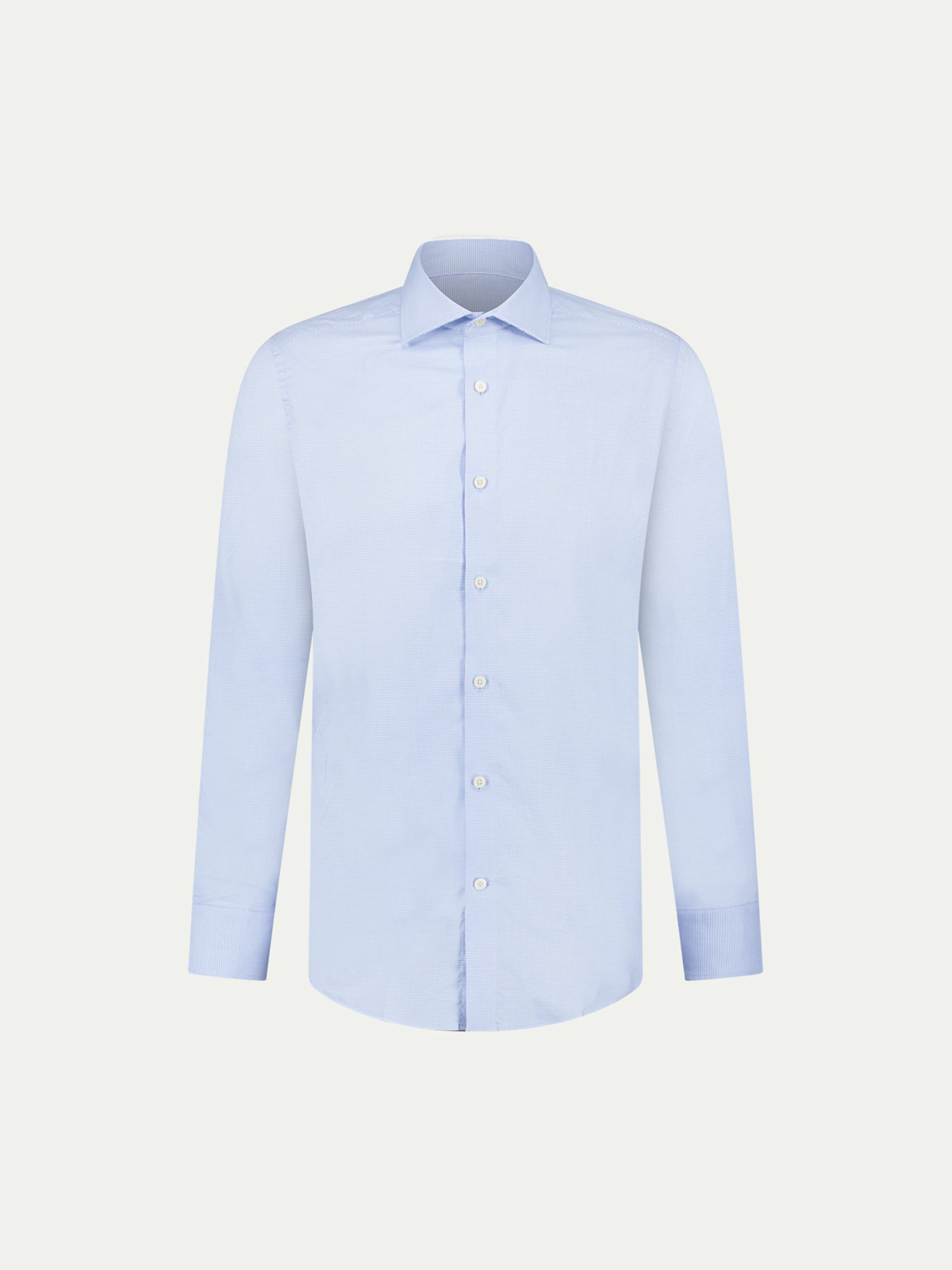 Cutaway Collar Shirt for Men in Blue Blizzard - Cotton Casual Wear