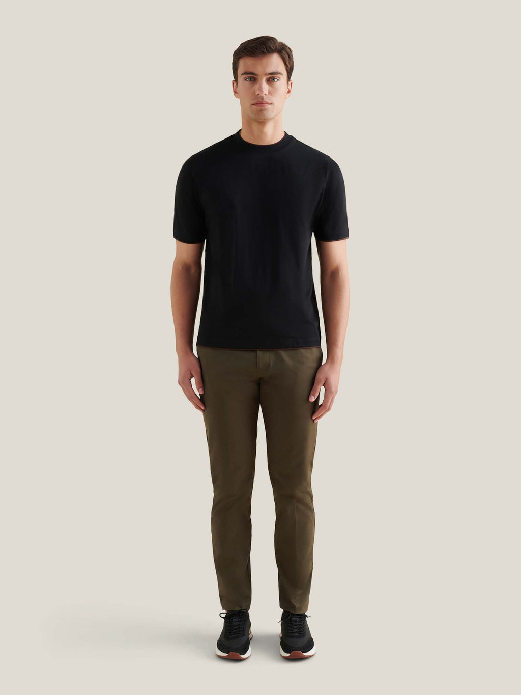 Double Layer Black T-Shirt - Soft Cotton Blend - Casual Wear - Unisex