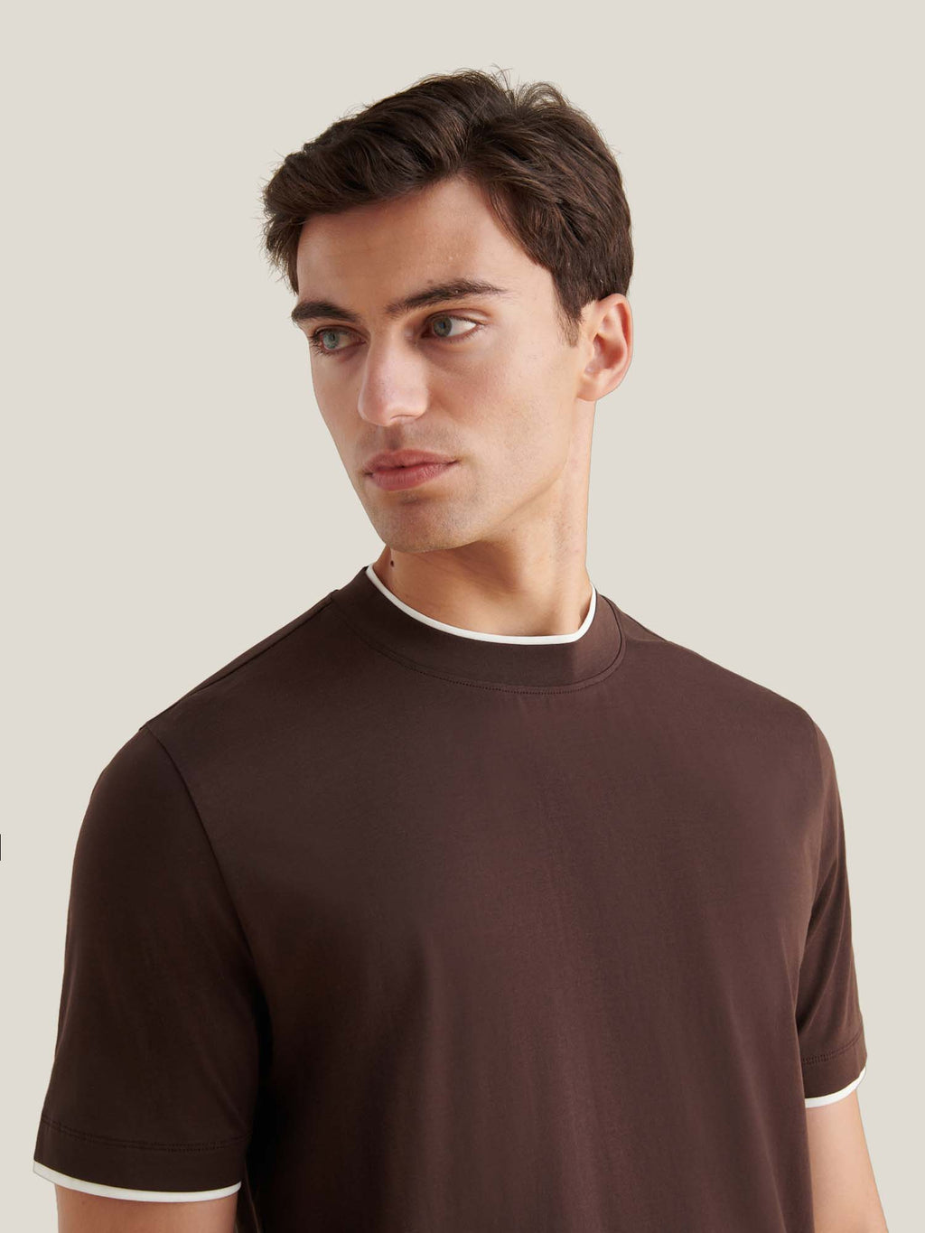 Double Layer T-Shirt in Java Color - Comfortable Casual Wear for Everyday Use