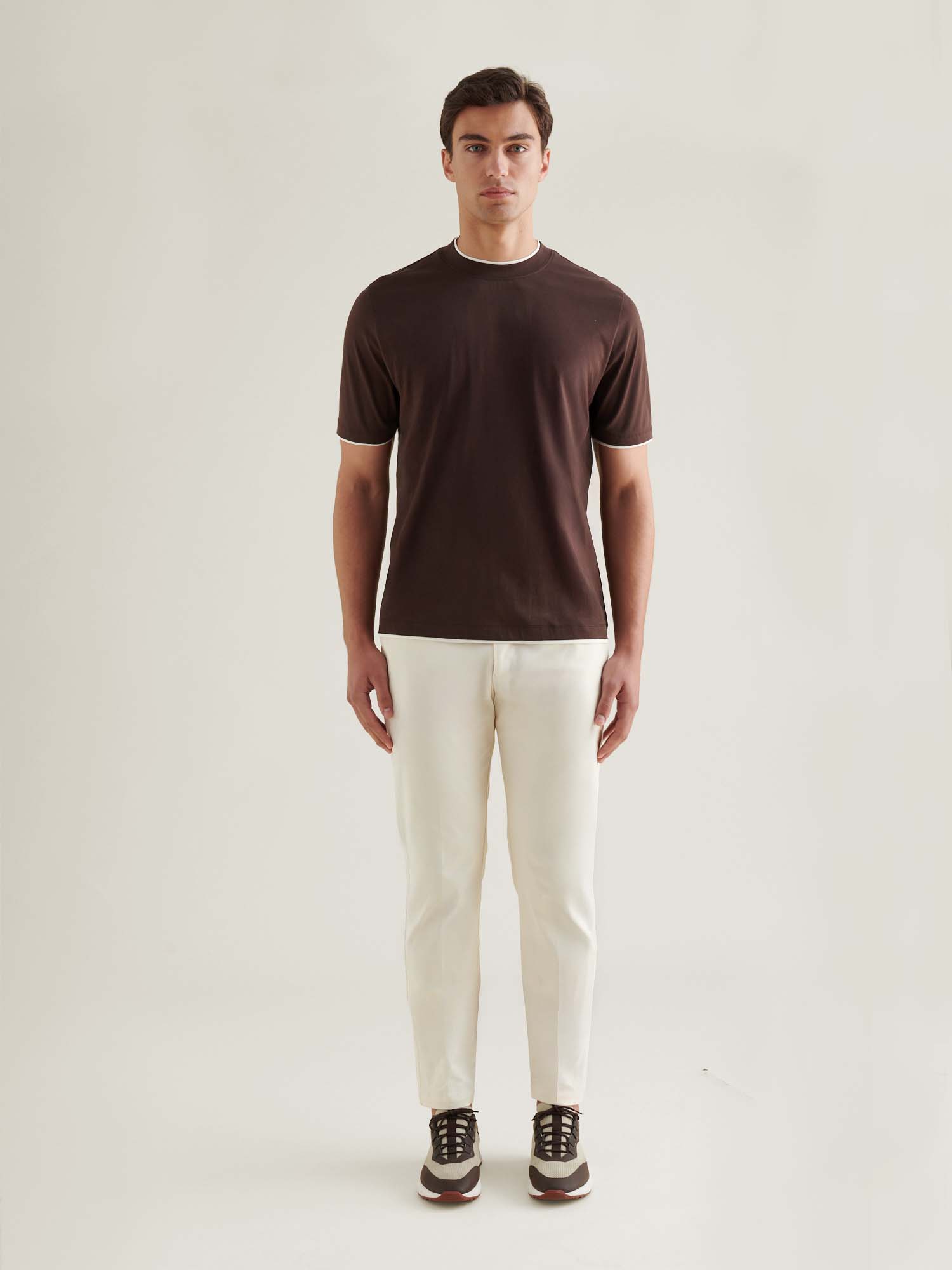 Double Layer T-Shirt in Java Color - Comfortable Casual Wear for Everyday Use