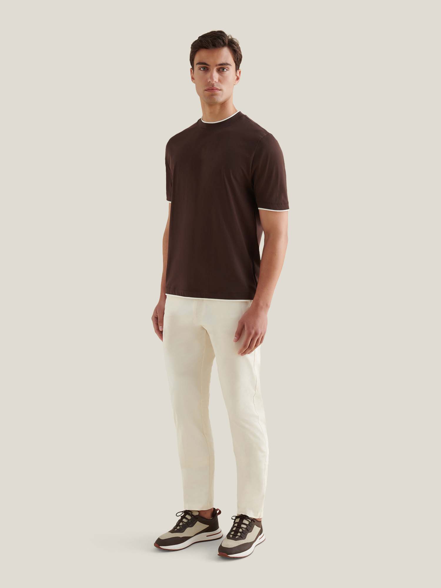 Double Layer T-Shirt in Java Color - Comfortable Casual Wear for Everyday Use