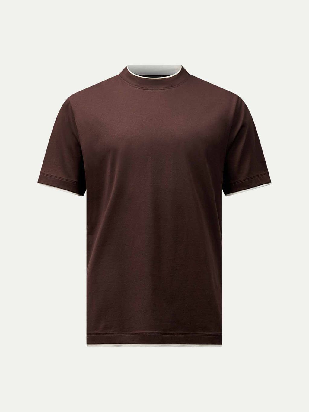 Double Layer T-Shirt in Java Color - Comfortable Casual Wear for Everyday Use