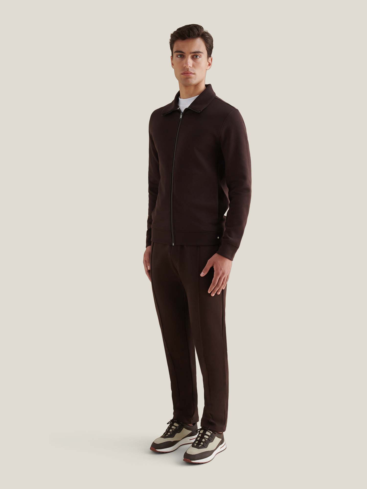 Java Jersey Interlock Zip Funnel Sweatshirt for Casual Wear