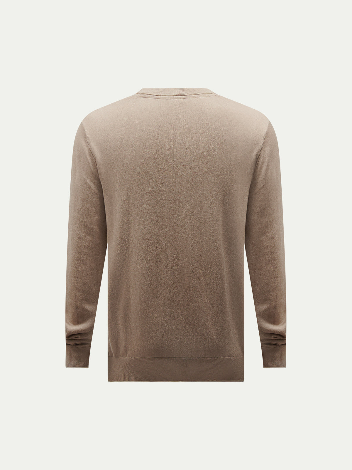 Jersey Knit Crew Sweater in Simply Taupe for Casual Wear