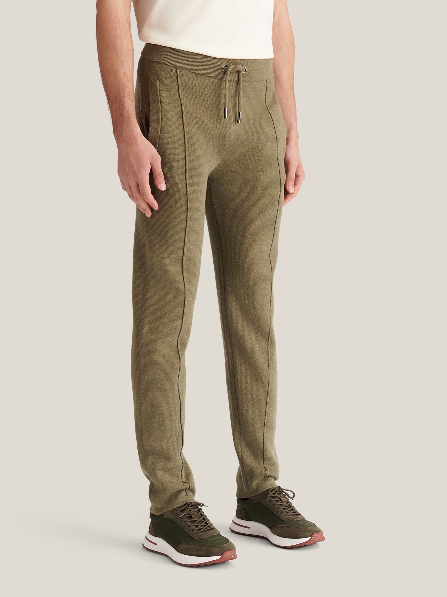 Knit Jogger Pants in Tea Leaf - Comfortable Casual Wear for Everyday Use
