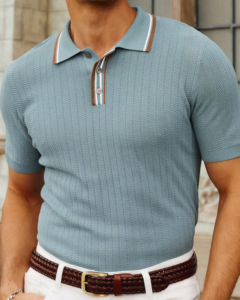 Knit Polo Shirt in Bali Style - Lightweight Cotton for Casual Wear