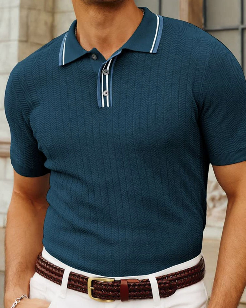 Knit Polo Shirt in Bali Style - Lightweight Cotton for Casual Wear