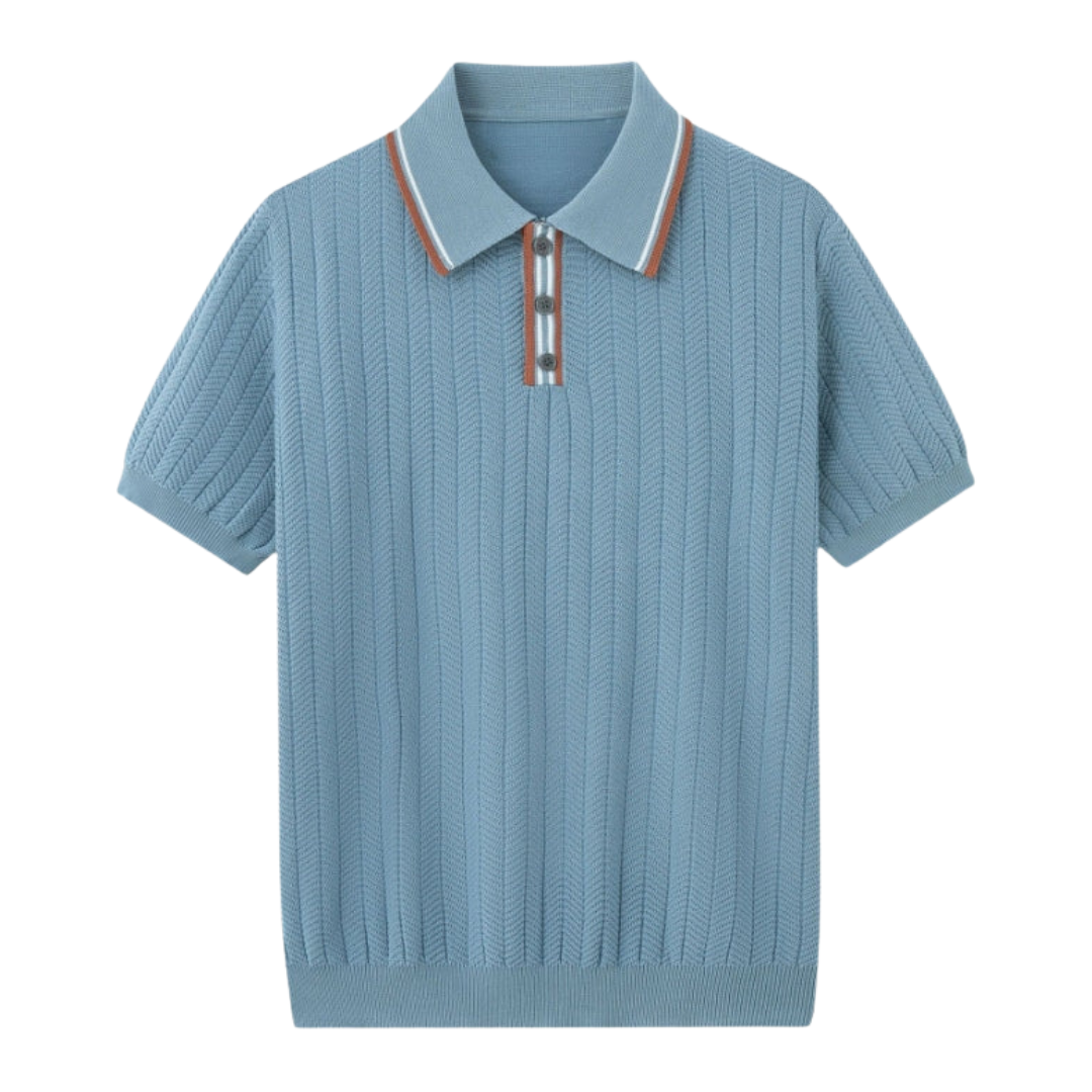 Knit Polo Shirt in Bali Style - Lightweight Cotton for Casual Wear