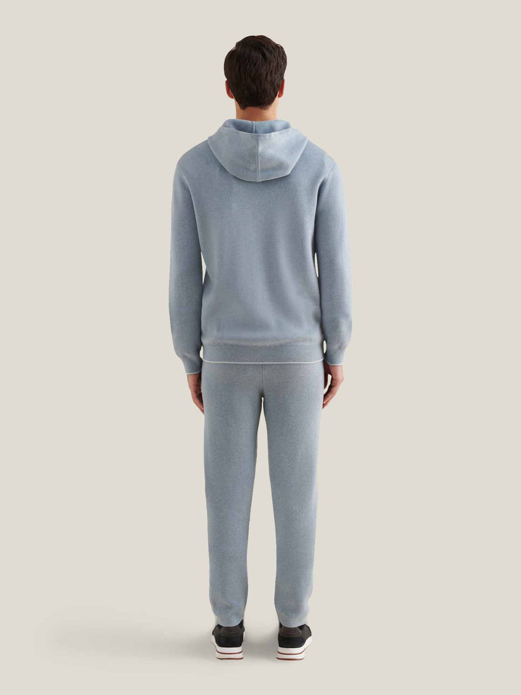 Knit Zip Hoodie Blue Blizzard - Comfortable Casual Wear for Everyday Use