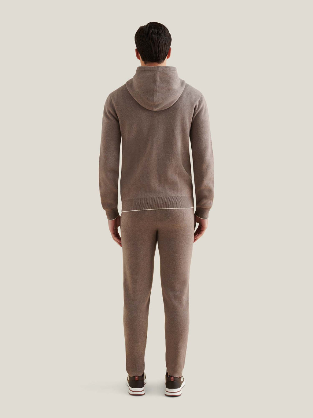 Knit Zip Hoodie in Iron - Comfortable Casual Wear for Men