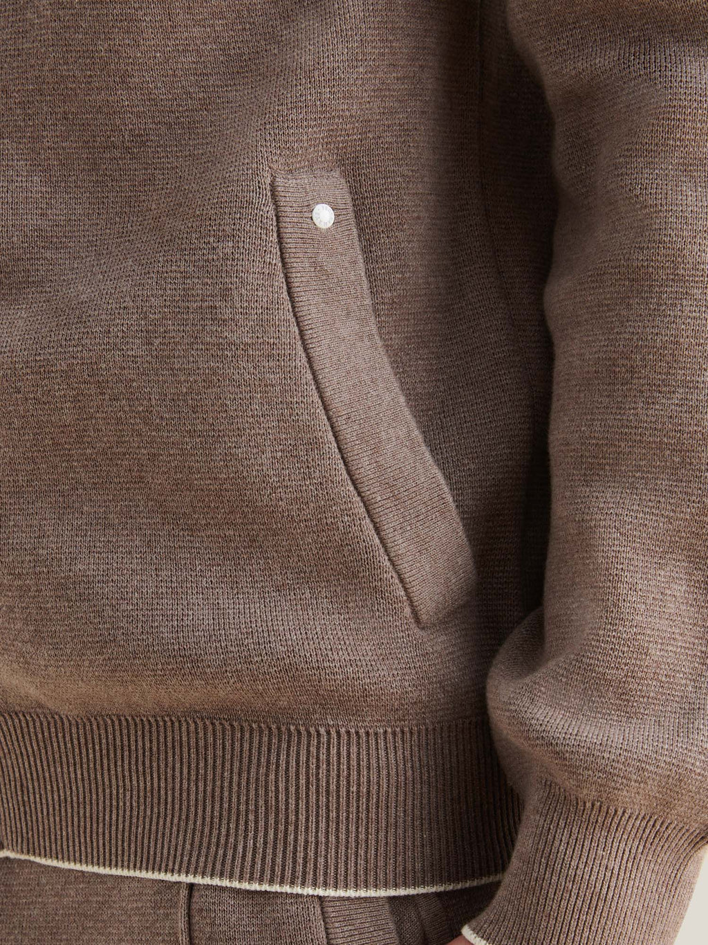 Knit Zip Hoodie in Iron - Comfortable Casual Wear for Men