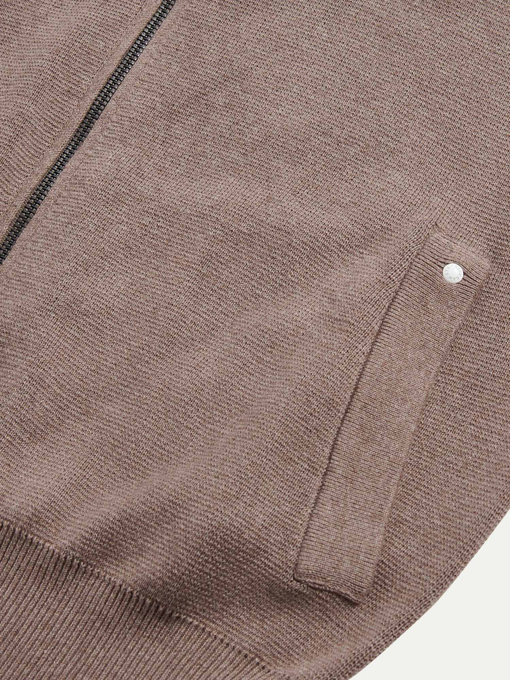 Knit Zip Hoodie in Iron - Comfortable Casual Wear for Men
