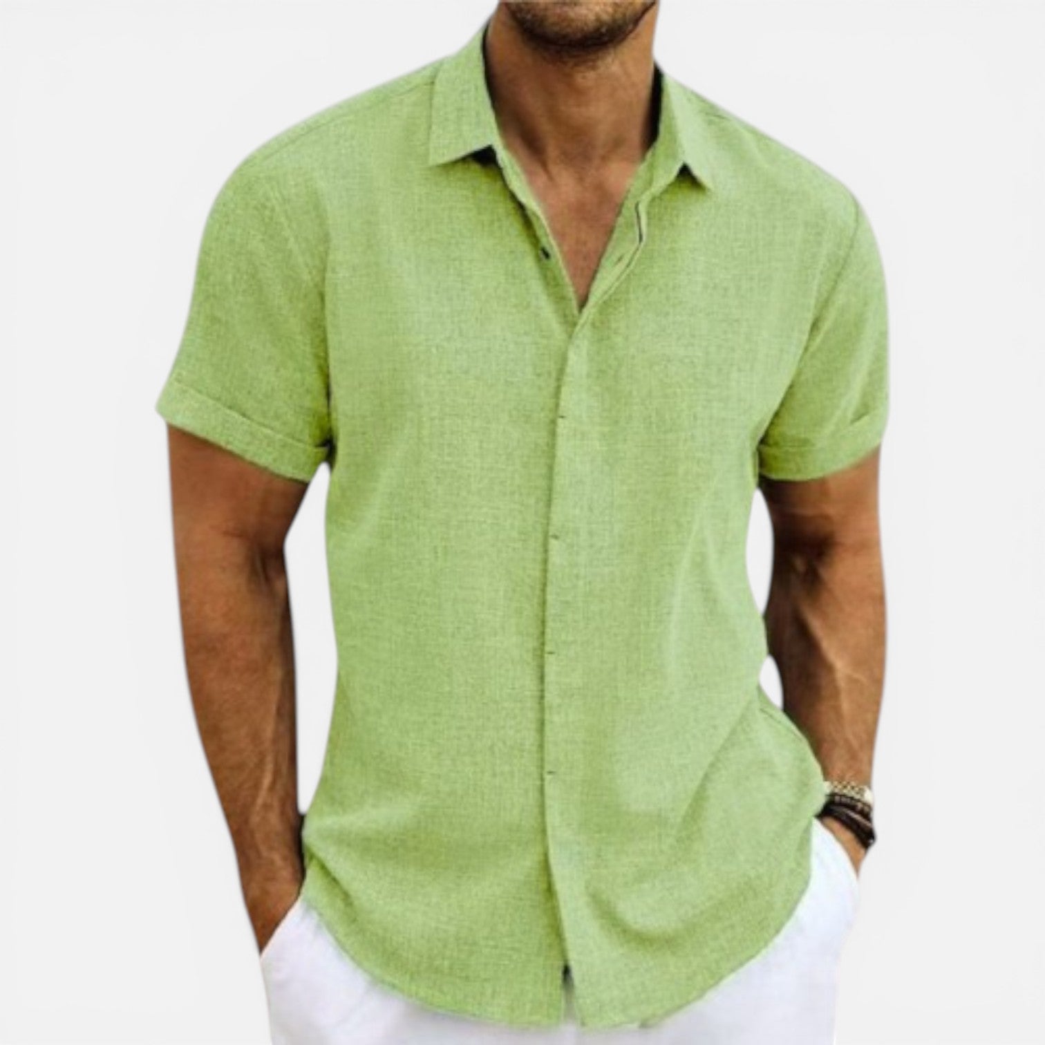 Lightweight Breathable Short Sleeve Summer Shirt for Men
