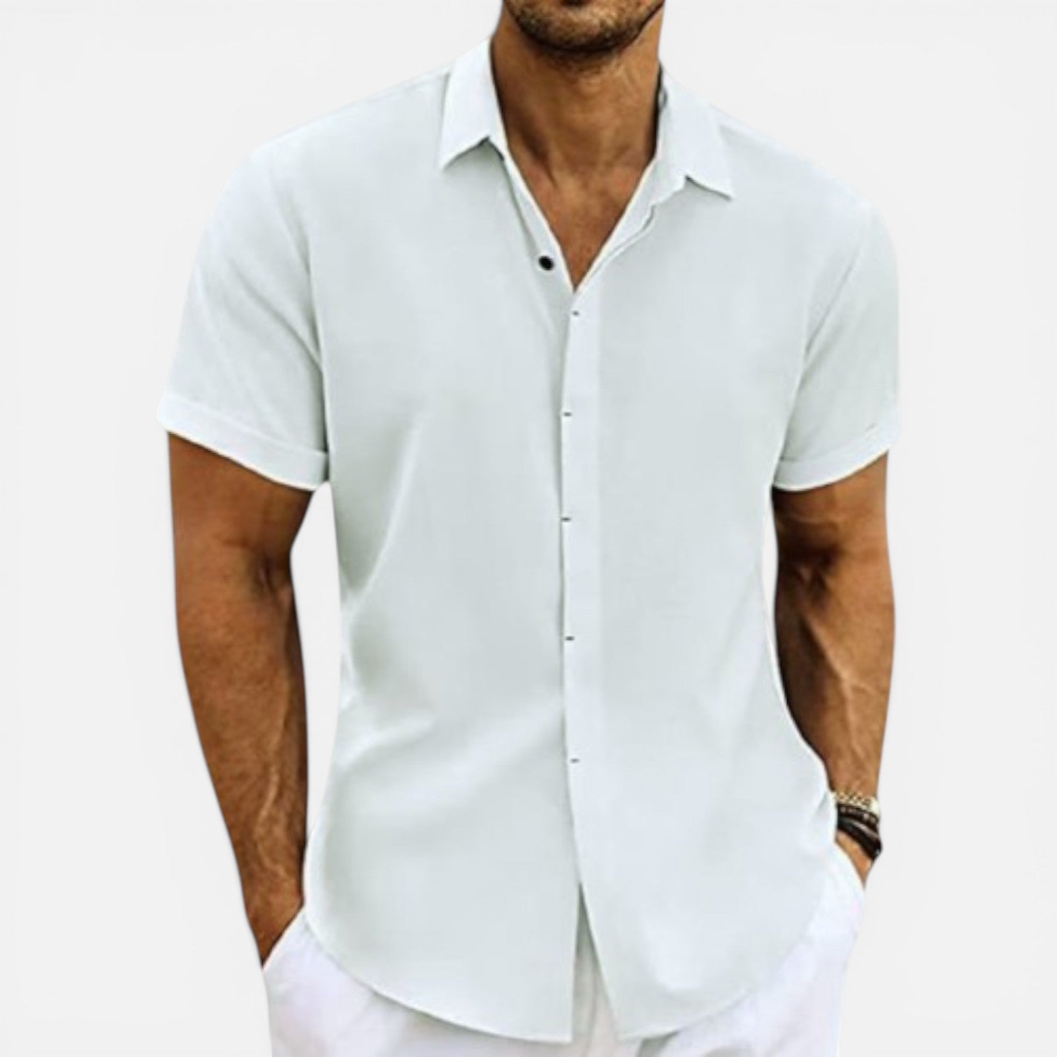 Lightweight Breathable Short Sleeve Summer Shirt for Men