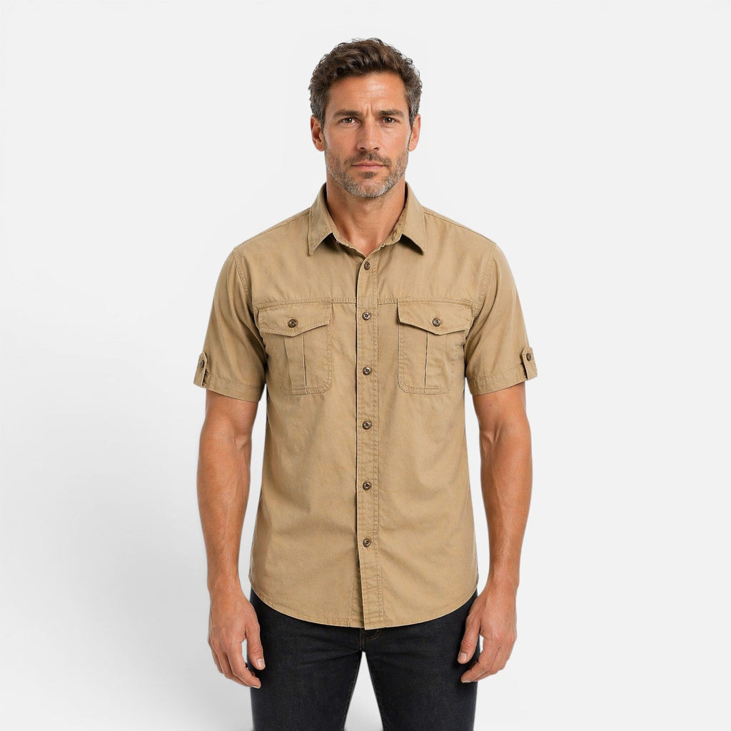 Lightweight Men's Short Sleeve Safari Shirt - Summer Outdoor Wear