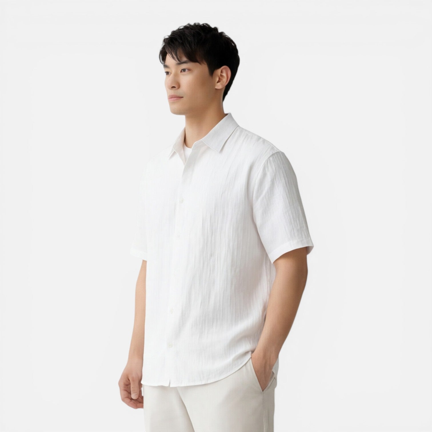 Lightweight Tencel Short Sleeve Shirt for Men | Summer Comfort Fit