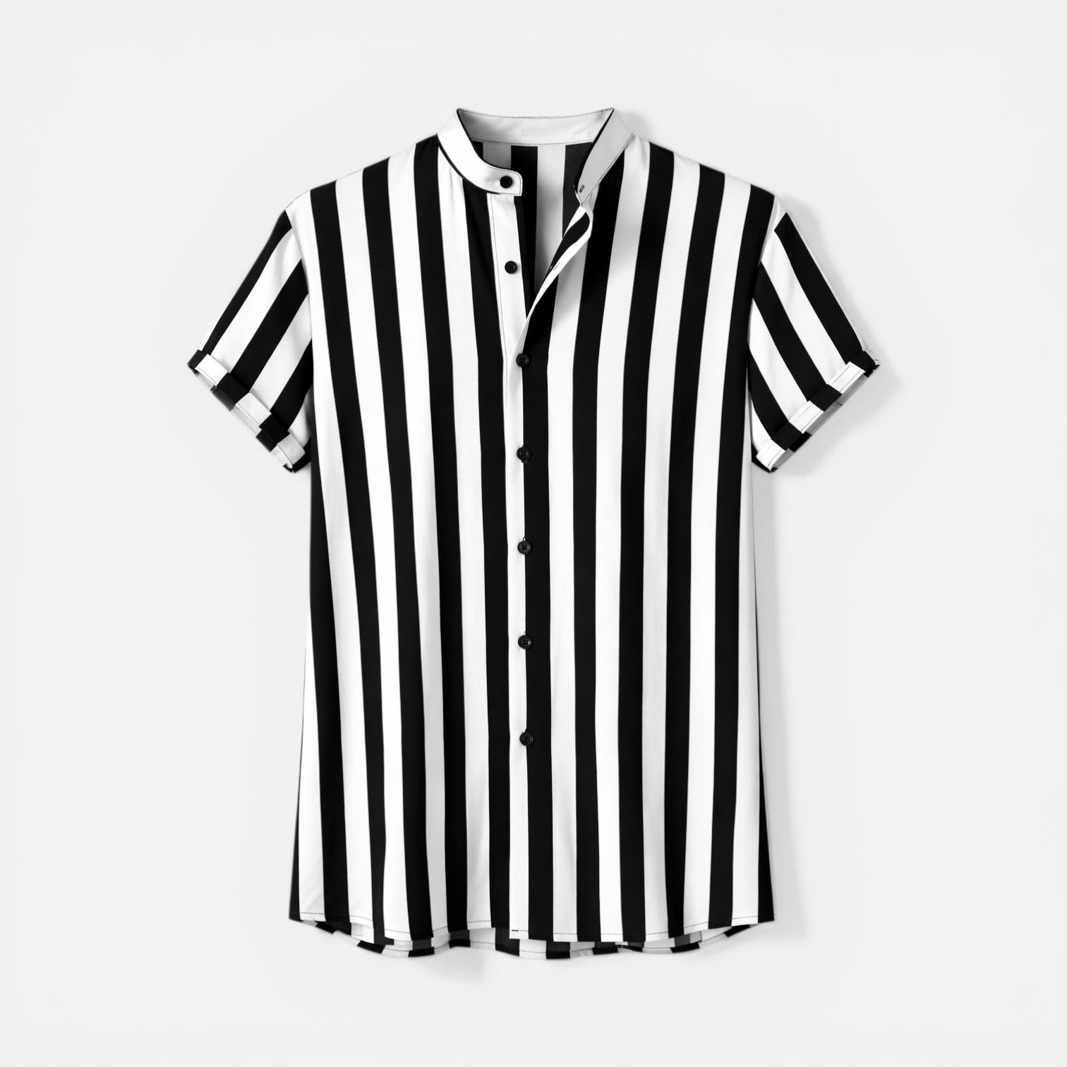 Lightweight Vertical Stripe Slim Fit Summer Shirt for Men
