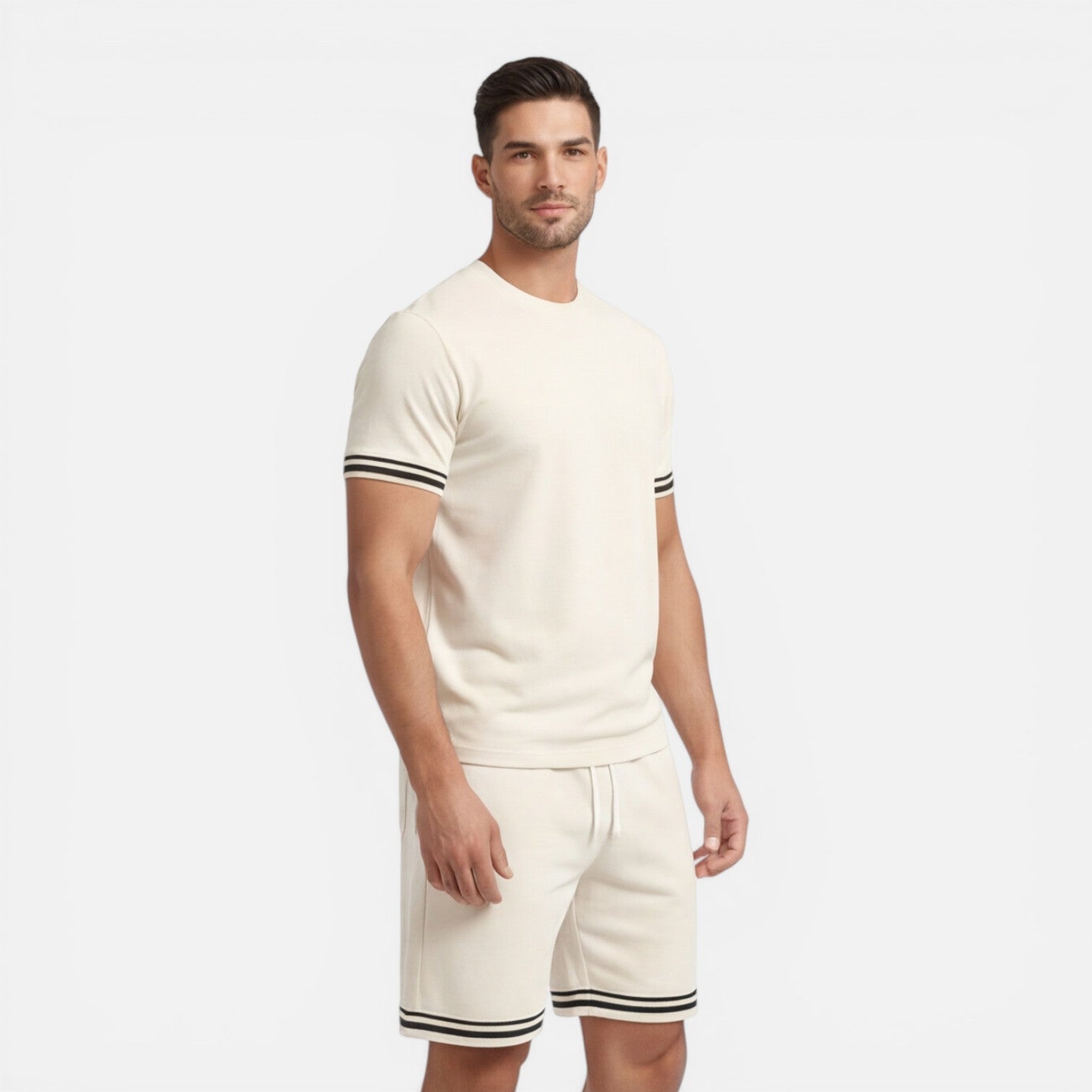 Men's Breathable Casual Shorts Set for Summer Comfort and Style