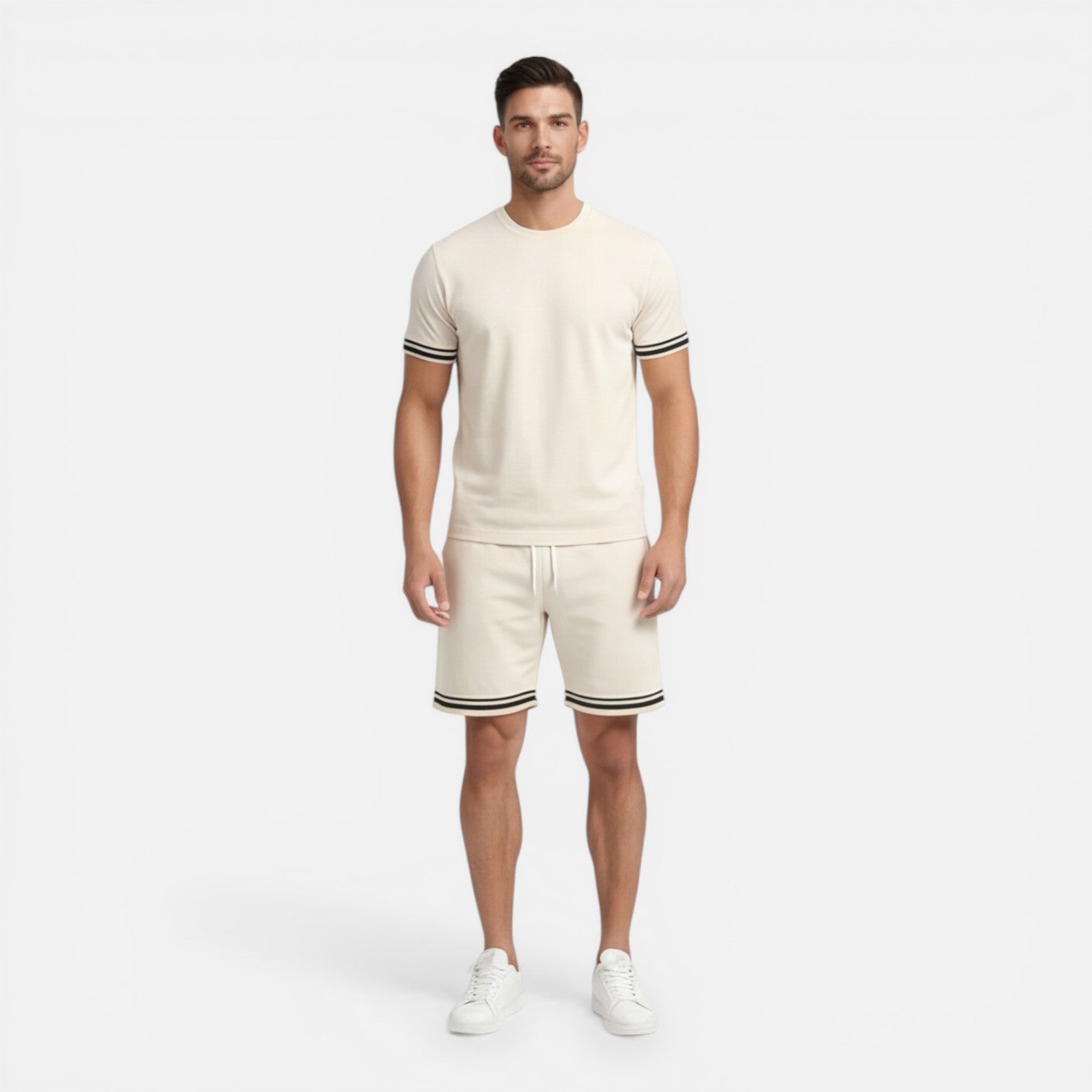 Men's Breathable Casual Shorts Set for Summer Comfort and Style