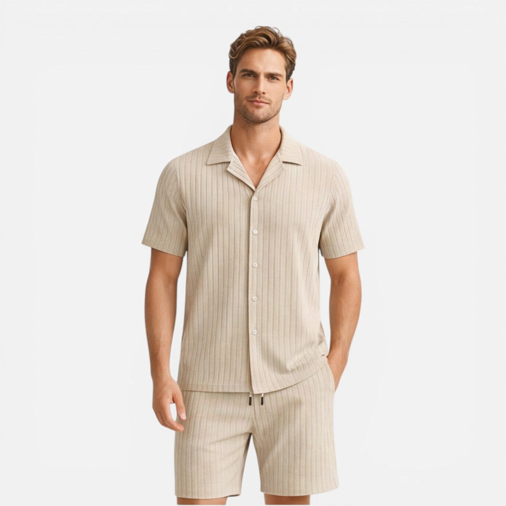 Men's Breathable Summer Shirt and Shorts Set | Casual Co-Ord Outfit