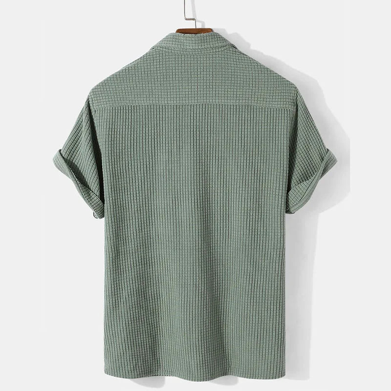 Men's Casual Summer Shirt - Lightweight Cotton Short Sleeve for Everyday Wear
