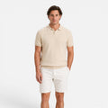 Men's Knit Polo Shirt | Textured Breathable Fabric | Regular Fit for Casual Wear