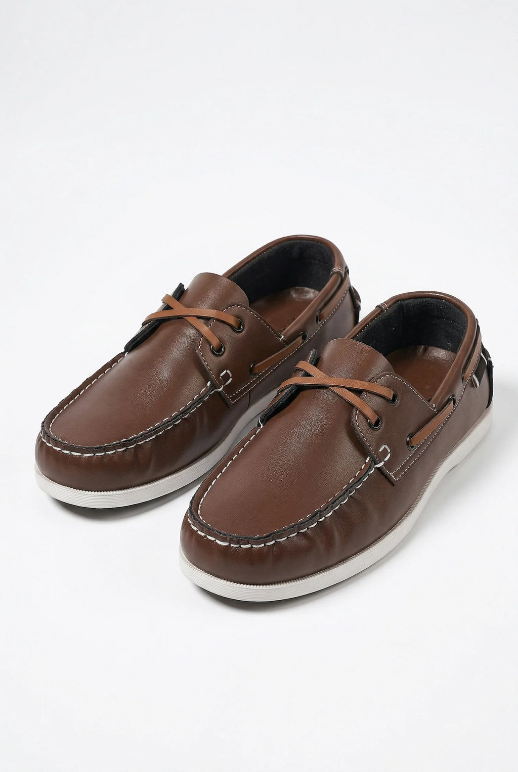 Men's Leather Boat Shoes - Casual Spring Style for Everyday Wear