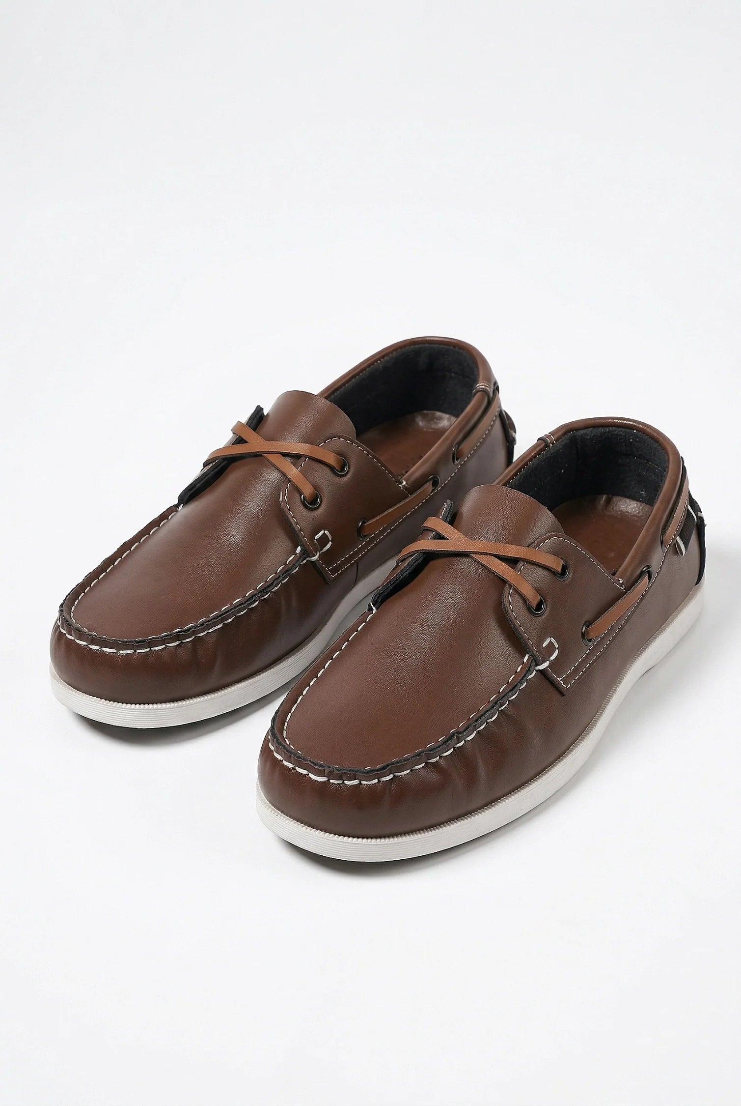 Men's Leather Boat Shoes - Casual Spring Style for Everyday Wear