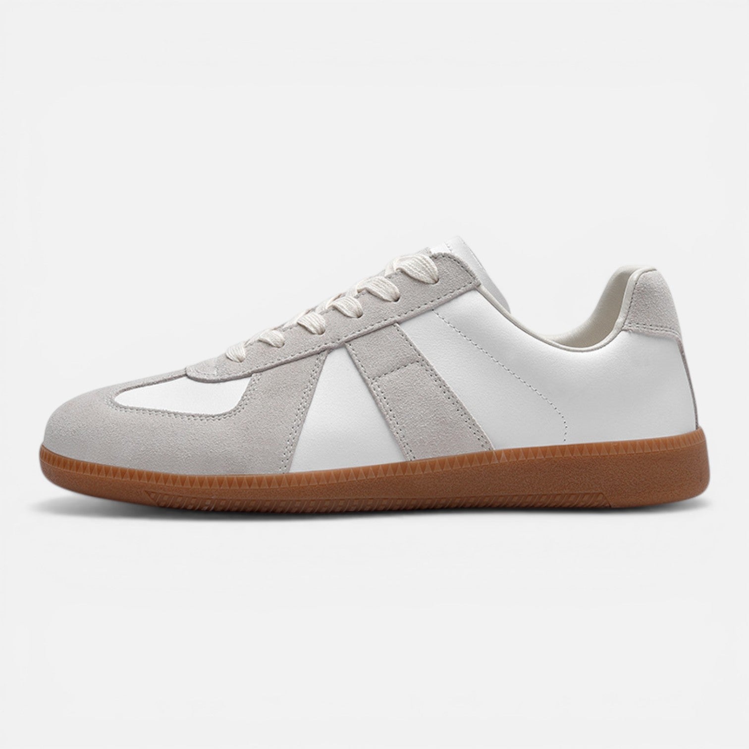 Men's Leather Lace-Up Low-Top Sneakers for Casual Wear